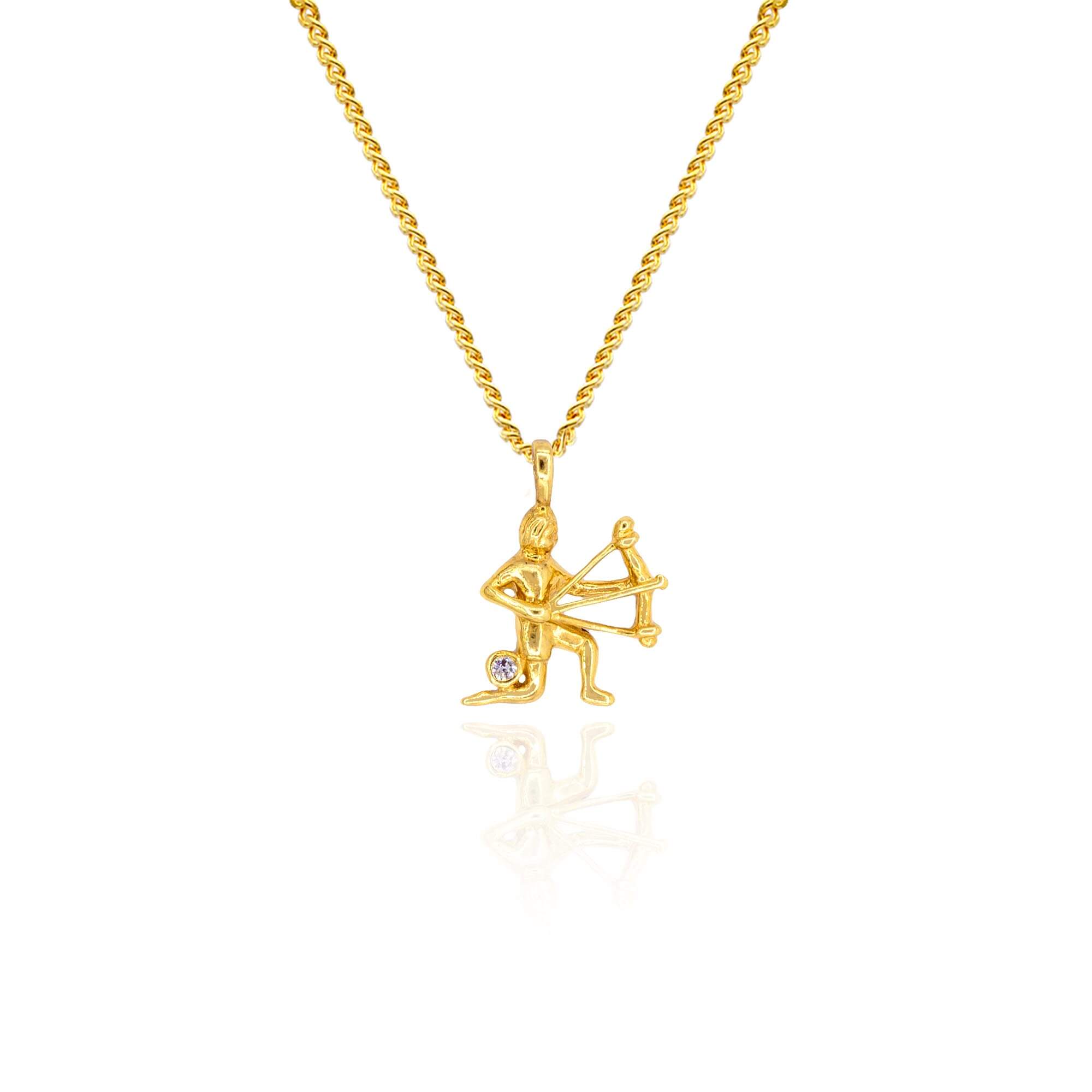 sagittarius gold pendant