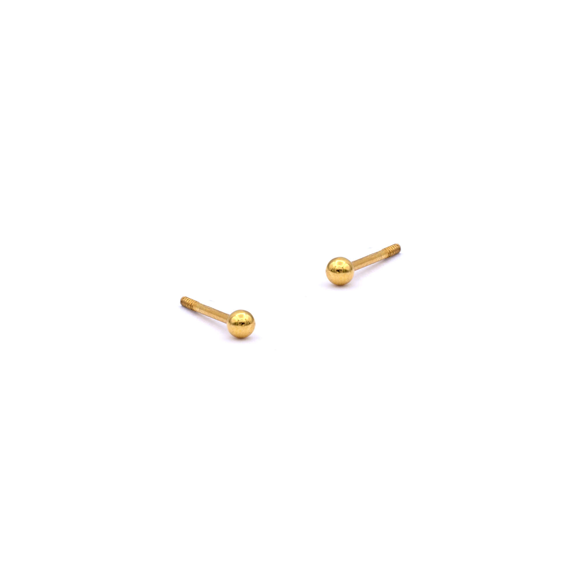 baby bead 22kt gold earrings