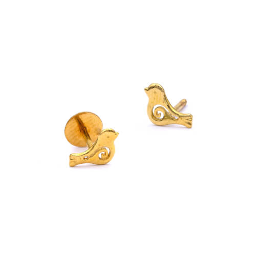 featured-baby bird 22kt gold earrings