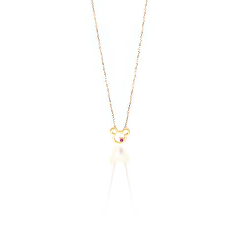 featured-lil' mickey pink sapphire studded necklace