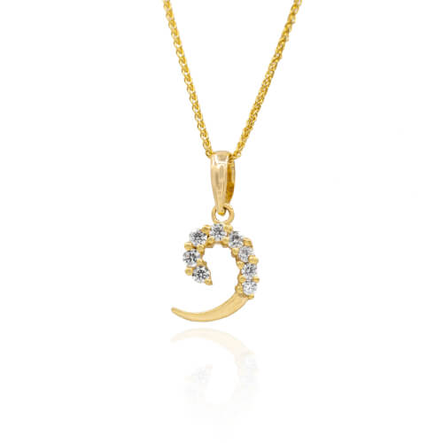 featured-twirl it! 22kt gold zircon studded pendant